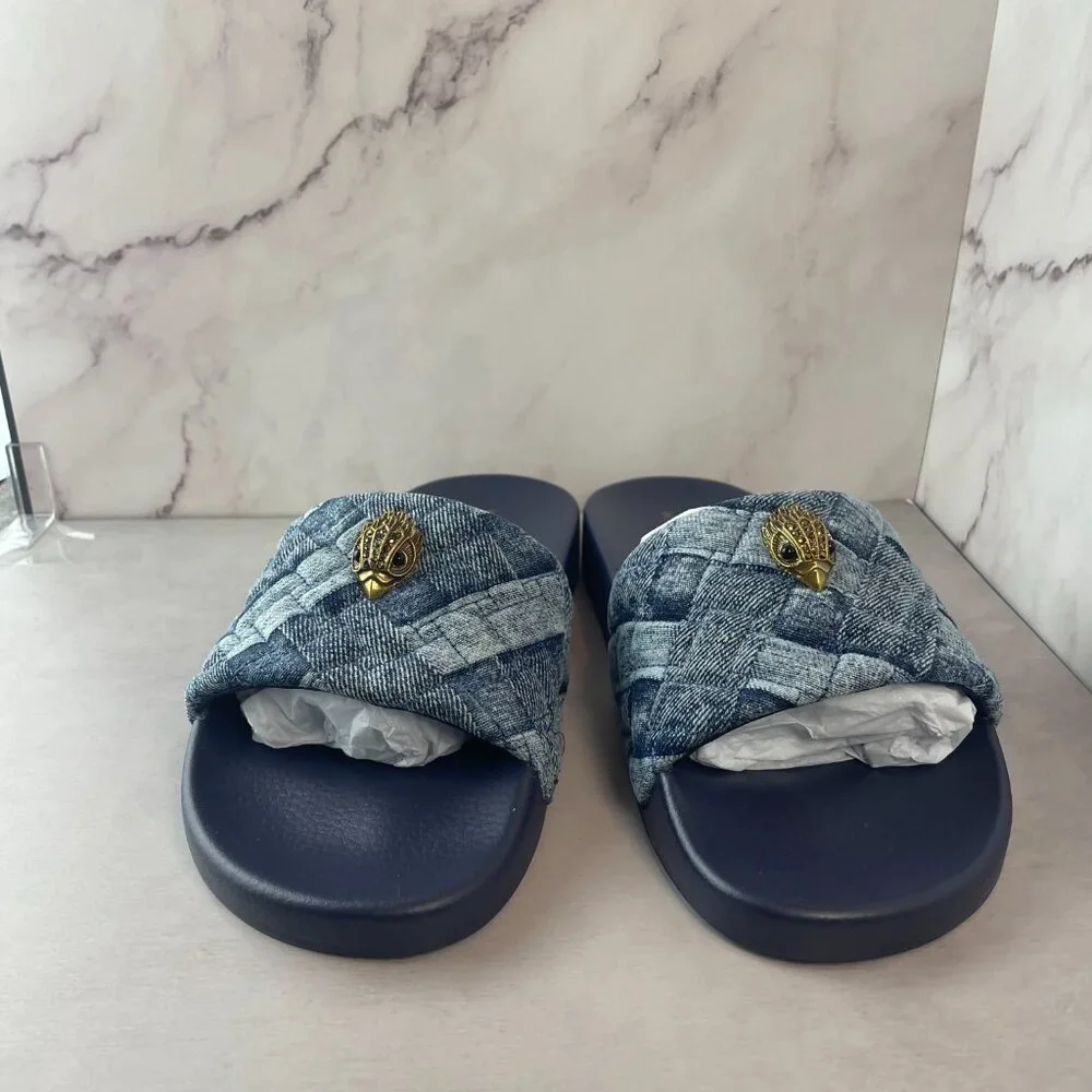 KURT GEIGER DENIM SLIDES 8.5 - Picture 2 of 12